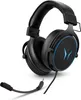 A black gaming headset with blue RGB lighting on a white background. Produktbild-Vorschau