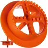 An orange styrofoam cutter tool is shown against a white background. A smaller, separate piece of the tool is visible in the bottom left corner. Produktbild-Vorschau