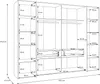 Forte NARAGO Kleiderschrank 270, moderner Produktbild-Vorschau 7