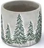 Cache-pot en ciment d'env. Ø 10,8 x H 10,2 cm avec décor de Voir les images du produit 1