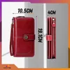 OMNA | Porte-monnaie en cuir pour femme ROUGE - Grand - Voir les images du produit 6