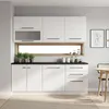 Homestyle4u Küche Küchenblock 200 cm Weiß Küchenzeile ohne Produktbild-Vorschau 1