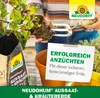 A person is shown planting a plant in a pot using soil from a Neudorff bag. Produktbild-Vorschau