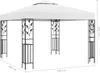 vidaXL Pavillon mit LED-Lichterkette 3x3 m Weiß Produktbild-Vorschau 8