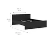Lit Nada double pour matelas box 160x200 cm, noir mat. Voir les images du produit 14