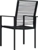 Gartenmöbel-Set 3-tlg. Schwarz pulverbeschichteter Stahl Produktbild-Vorschau 6