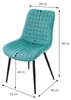 ML-Design Esszimmerstühle 2er Set, Petrol, Sitzfläche aus Produktbild-Vorschau 7