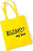 Huuraa Jutebeutel Belgium my love 10 Liter Yellow Baumwolle Produktbild-Vorschau 1