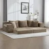Cordsofa Khaki Sofa mit Schlaffunktion Hohe Rš¹ckenlehne Produktbild-Vorschau 10