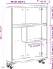vidaXL Carrello portaoggetti stretto Artisan oak 48x13x68 Anteprima dell’immagine prodotto 8