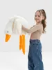 Coussin en peluche d'oie, doudou, ours en peluche, doux, Voir les images du produit 8