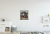 MuchoWow® Textilposter Ein herannahender Dampfzug 40x40 cm Produktbild-Vorschau 2