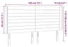 vidaXL Kopfteil mit Ohren Dunkelblau 183x16x118/128 cm Samt Produktbild-Vorschau 8