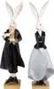 Clayre & Eef Figurina Coniglio 14x12x47 / 14x12x47 cm Nero Anteprima dell’immagine prodotto 1