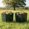 4 cesti da giardino in plastica da 25 L, verdi, impilabili, Anteprima dell’immagine prodotto 4