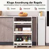 Carrello da nicchia COSTWAY, carrello da cucina a 4 ripiani Anteprima dell’immagine prodotto 4
