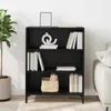 vidaXL Dressoir, zwart, eikenlook, 69,5 x 32,5 x 90 cm Productafbeelding-voorbeeld 4