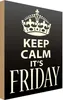 vianmo Holzschild 18x12 cm Keep Calm it`s Friday Produktbild-Vorschau 1