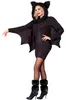 Kostüm "Fledermaus" für Damen | Kleid mit Kapuze Schwarz Produktbild-Vorschau 2