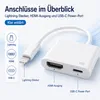 Lightning auf HDMI Adapter mit USB-C Ladeanschluss – 1080p Produktbild-Vorschau 3