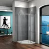 90x90X195cm Runddusche Viertelkreis Dusche Schiebetür Bad Produktbild-Vorschau 1
