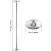 A product image showing a tall, silver pole with a circular base and a flared top, with a close-up inset of the base. Dimensions are indicated. Náhľad obrázku produktu