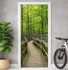 Türtapete selbstklebend | 200 x 90 cm Wald Holzweg, Natur | Produktbild-Vorschau 6