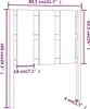 vidaXL Kopfteil Grau 80,5x4x100 cm Massivholz Kiefer Produktbild-Vorschau 6