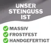 Stein Rose Rosen Set 3 er Rosenblüte Steinguss Produktbild-Vorschau 2