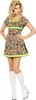 W4134-36 bunt Damen Hippiekostüm Partykleid Discokleid Produktbild-Vorschau 1