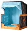 Relaxdays Hundestrandkorb, Rattan, mit Napf, Hundesessel Produktbild-Vorschau 7