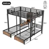 A diagram of a triple bunk bed with dimensions labeled in centimeters. Anteprima dell’immagine prodotto
