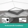 Cutaway view of a shower drain installation showing layers of waterproofing and plumbing. Produktbild-Vorschau