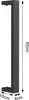 A black metal towel holder with dimensions indicated. Anteprima dell’immagine prodotto