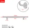A stainless steel handrail with dimensions and mounting hardware shown. Náhled obrázku produktu