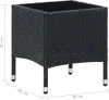 vidaXL Záhradný stôl čierny 40x40x45 cm Poly ratan Náhľad obrázku produktu 4