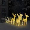 vidaXL Weihnachtsdekoration Rentiere & Schlitten 280x28x55 Produktbild-Vorschau 11