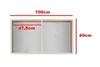 A diagram showing the dimensions of a furniture item. Produktbild-Vorschau