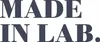 The image displays the text "MADE IN LAB." in large, dark blue capital letters against a white background. Podgląd zdjęcia produktu