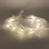 LED Haarreif Feder mit weißen Federn für Hochzeit Stirnband Produktbild-Vorschau 2