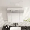 Armoire de salle de bain suspendue avec miroir triple, Voir les images du produit 9