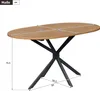 okwish Esstisch 120×80×75.5 cm moderner Küchentisch，ovaler Produktbild-Vorschau 6