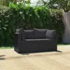 vidaXL 2 tlg. Garten Sofagarnitur mit Auflagen Poly Rattan Produktbild-Vorschau 2