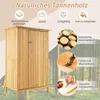 COSTWAY Armoire de jardin en bois, abri de jardin avec toit Voir les images du produit 6