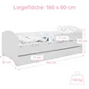 Detská posteľ 80x160 cm s matracom a zásuvkou, ochranou Náhľad obrázku produktu 10