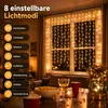 UISEBRT LED Eisregen-Lichtdekoration 5M 200LED, warmweiß, 8 Produktbild-Vorschau 3