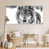 MuchoWow® Poster Tierprofil Wolf in schwarz und weiß 160x80 Produktbild-Vorschau 7