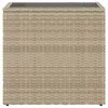 vidaXL Garten-Beistelltisch Glasplatte Beige 58x27,5x55 cm Produktbild-Vorschau 5