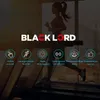 A woman running on a treadmill with overlaid marketing text and icons. Produktbild-Vorschau