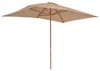 vidaXL Parasol avec mât en bois 200x300 cm Taupe Voir les images du produit 3
